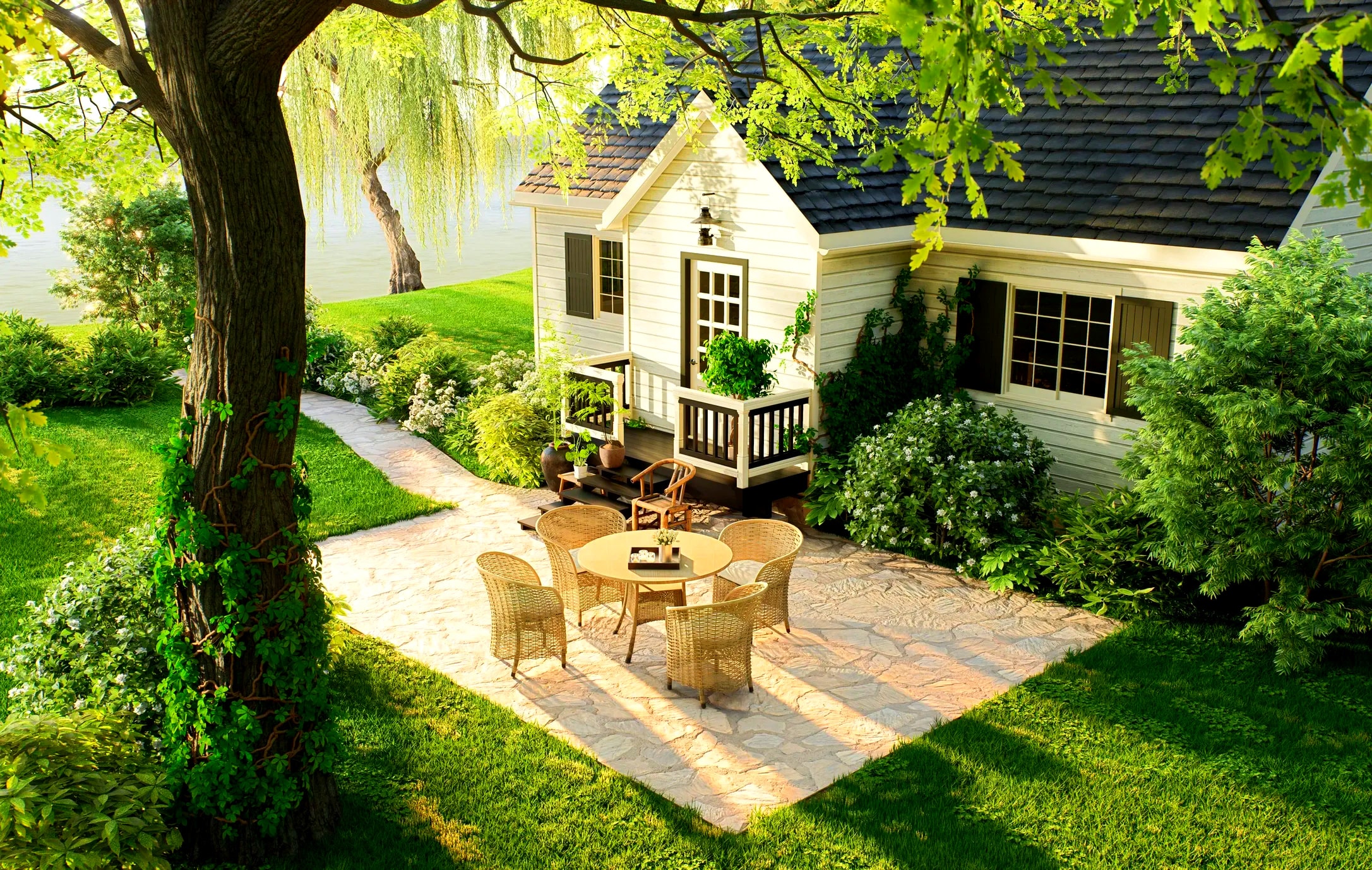 Beautiful green lawn